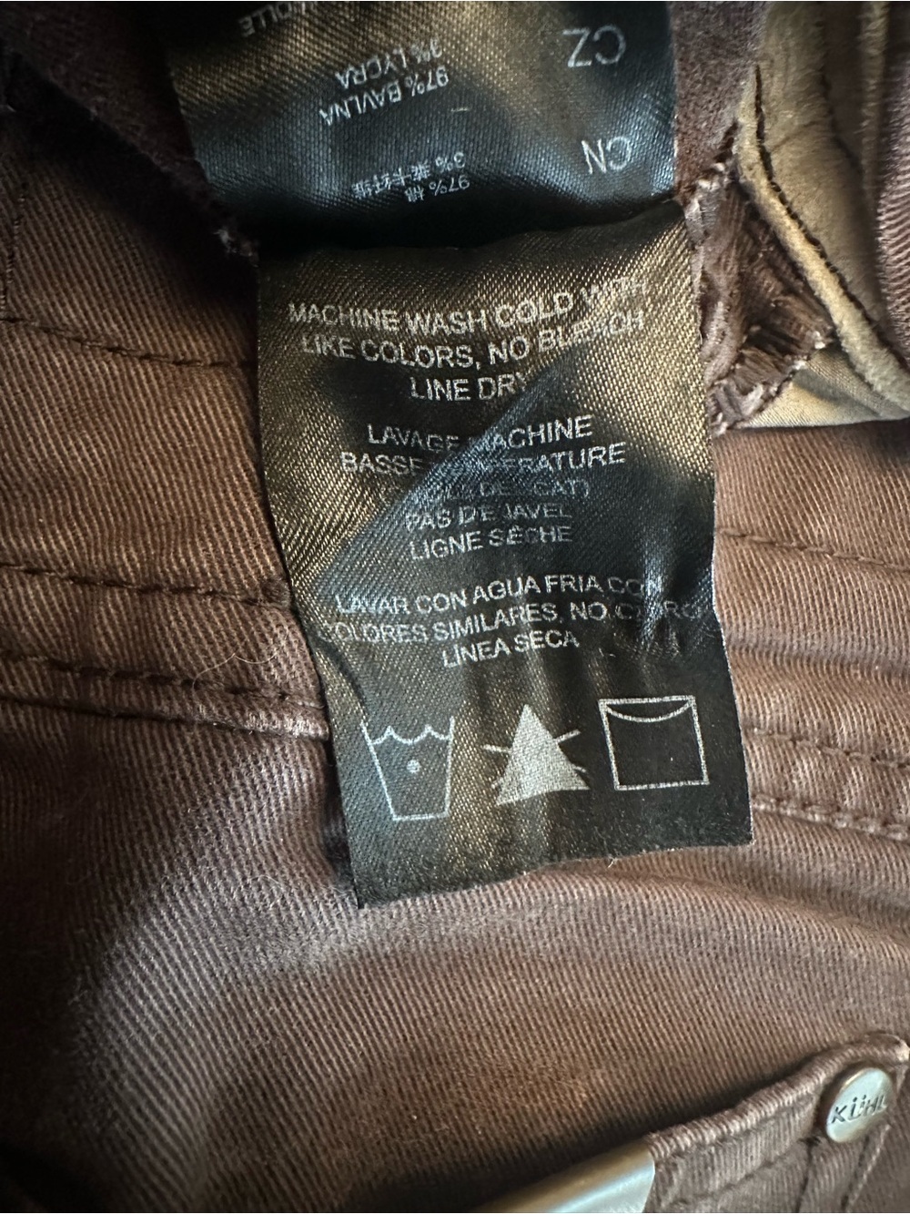 Kuhl Rebel Work Cargo Pants Jeans Men’s 30x32 Espresso - Picture 9 of 13